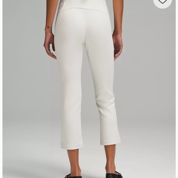 Ribbed Softstreme Zip-Leg High-Rise Cropped Pant 25" - Picture 3 of 10